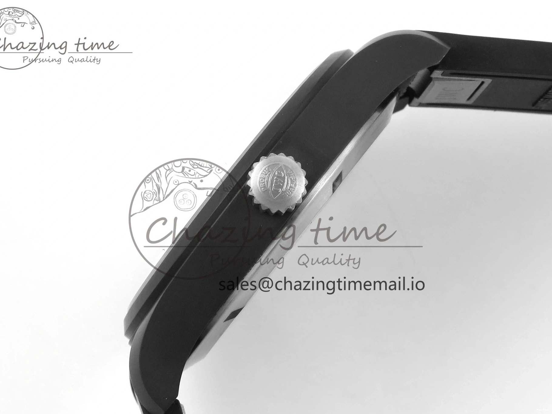 MIROTIME 0424 Pilot Top Gun IW326901 M+F 1:1 Best Edition Black Dial on Black Rubber Strap A SportInspired 6999